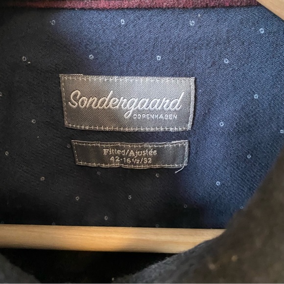 Sondergaard Fitted Button Down Collared Dress Shirt L - Picture 4 of 4